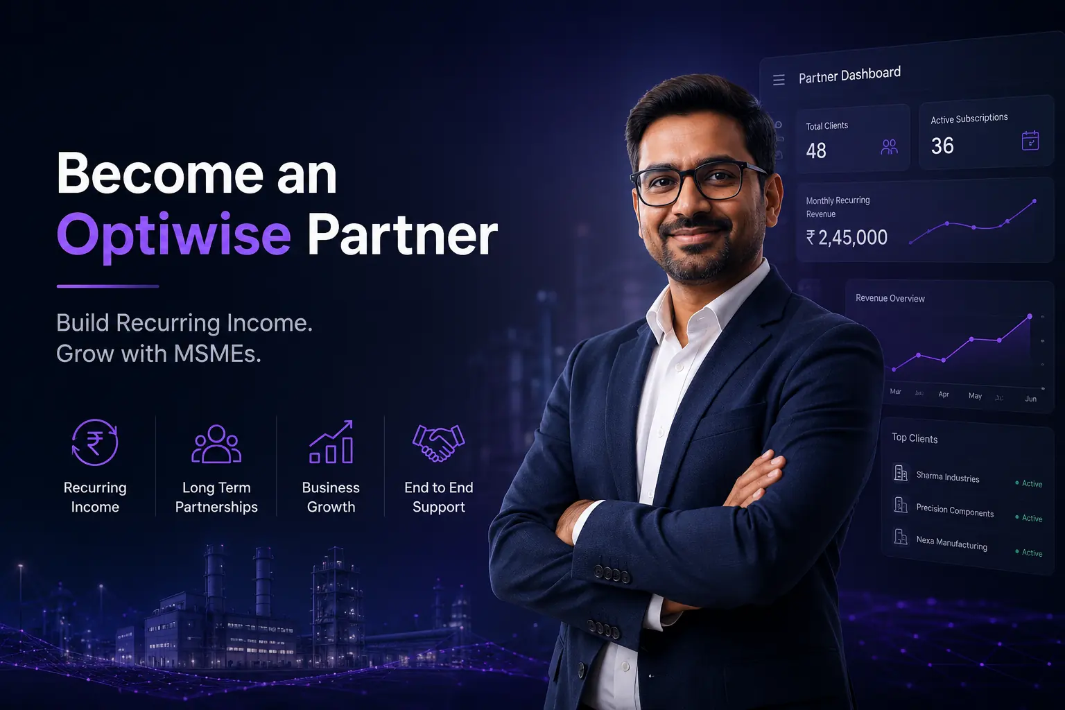 Become an Optiwise Partner. Build recurring income and grow with MSMEs.