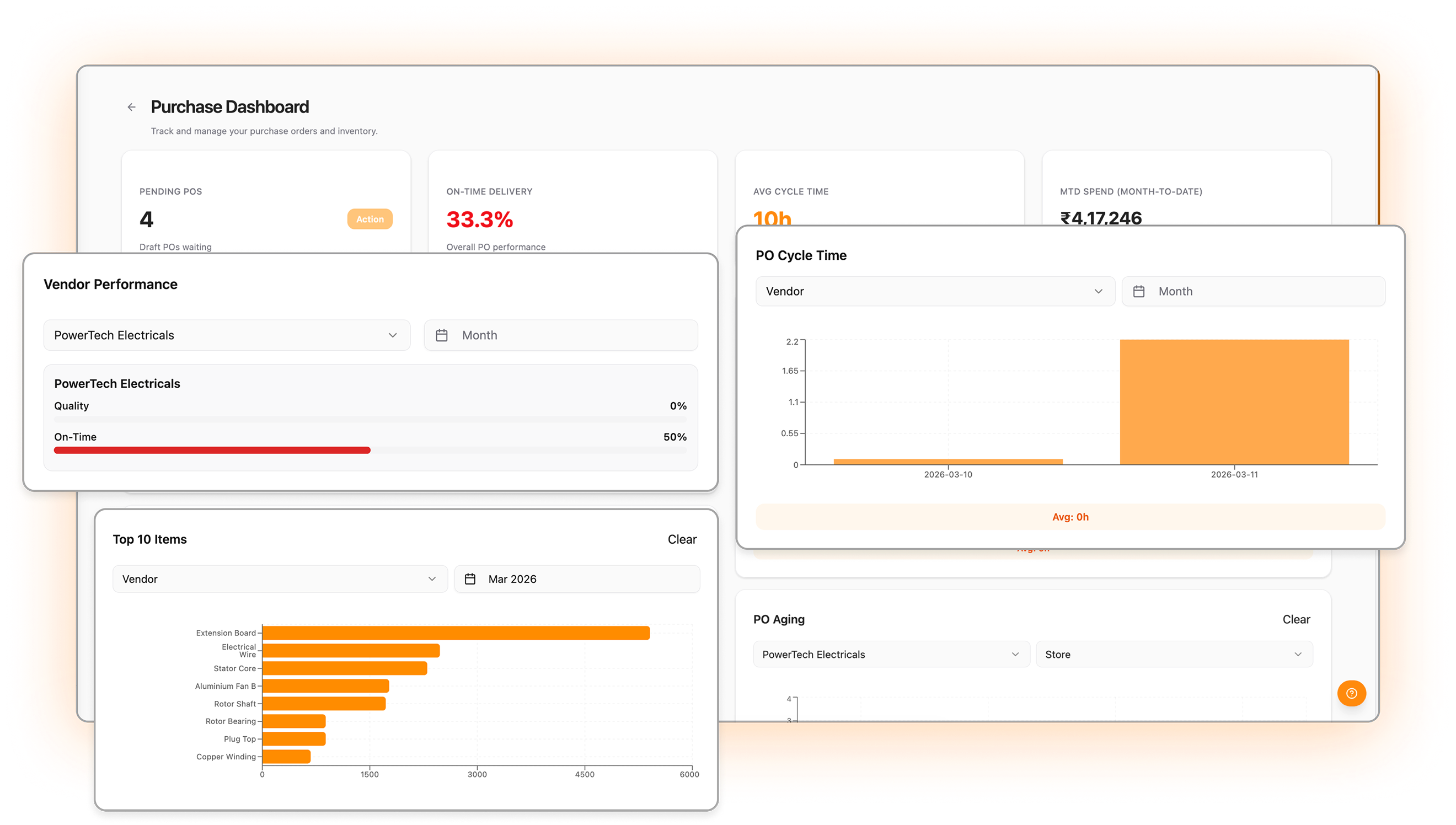 Vendor RFQ and comparison workspace in Optiwise